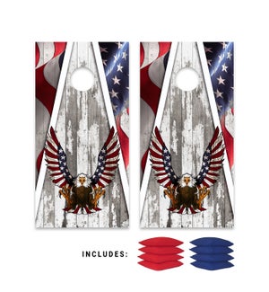 American Flag Eagle Bag Boards Set With Bags